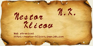 Nestor Klicov vizit kartica